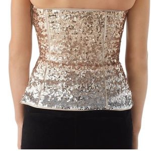 White House Black Market Sequined Corset Bustier 8